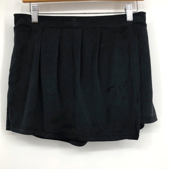 Splendid Black Micro Mini Skirt elastic waist attached shorts (skort) SP - Picture 15 of 16
